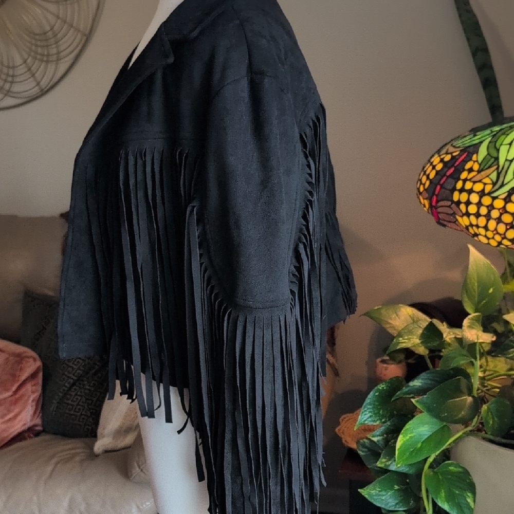 Black Fringe Jacket - Picture 6 of 8